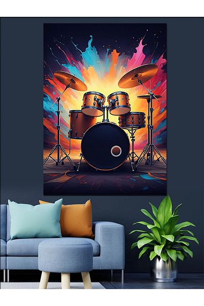 Tablomega Set de tobe cu flacara Canvas decorativ - MDF Lemn Tabla