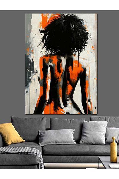 Tablomega Colorful Nude Woman Decorative Canvas - Mdf Wooden Painting