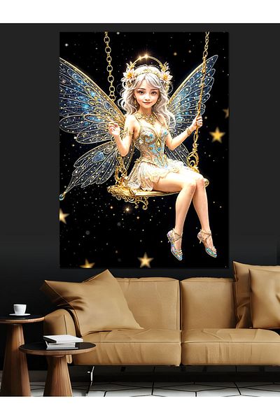 Tablomega Pânză decorativă Fairy Girl - Lemn MDF