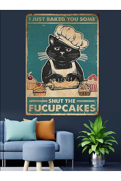 Tablomega Funny Chef Decorative Canvas - Mdf Wooden Painting