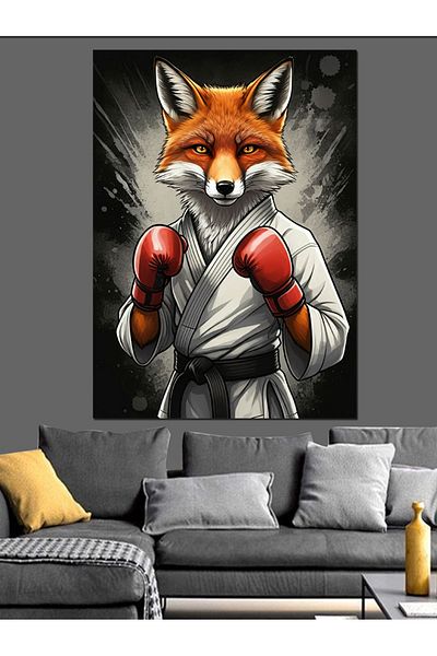 Tablomega Pânză Decorativă Boxer Fox - Lemn MDF