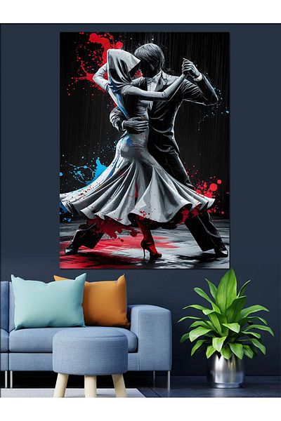 Tablomega Dance Figure Decorative Canvas - Mdf Wooden Table