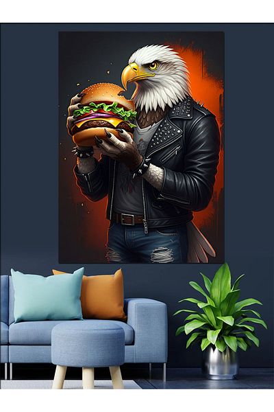 Tablomega Pânză decorativă Burgerli Eagle - Lemn MDF