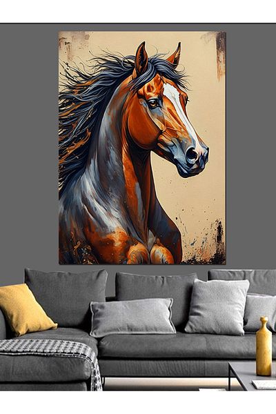 Tablomega Pânză decorativă Horse Power - Lemn MDF