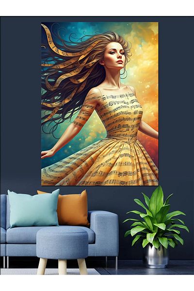 Tablomega Musical Dress Decorative Canvas - Mdf Wooden Painting