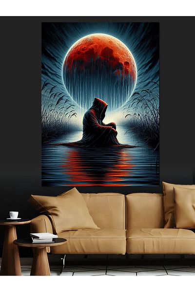 Tablomega Pânză decorativă Moon And Ghost - Lemn MDF
