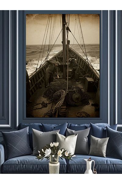 Tablomega Historical Ship Decorative Canvas - Mdf Wooden Painting