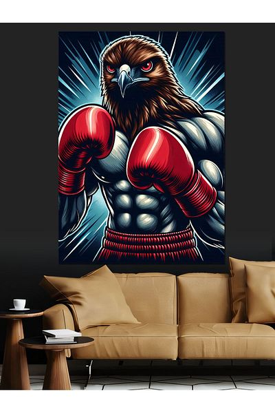 Tablomega Pânză decorativă Boxer Eagle - Lemn MDF