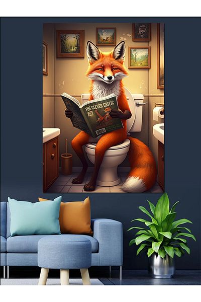 Tablomega Canvas Decorativ Fox de Ziare - Tablou din Lemn MDF