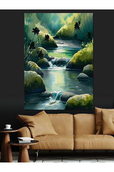 Tablomega Pânză decorativă Nature Stream - Lemn MDF