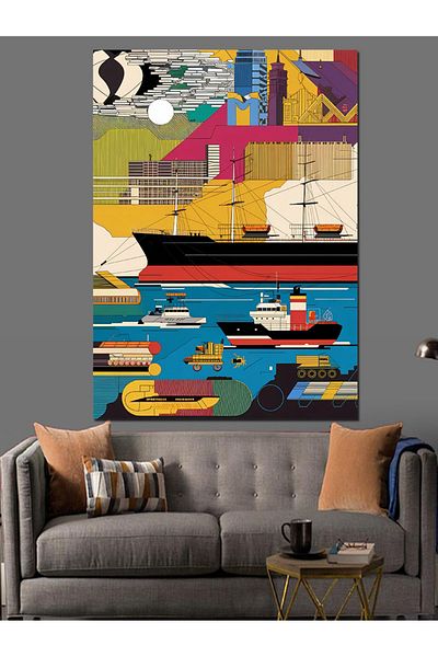 Tablomega Pânză decorativă pentru lucrări de artă abstractă - pictură din lemn MDF