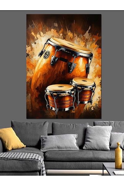 Tablomega Pânză decorativă Bongo Drum - Lemn MDF