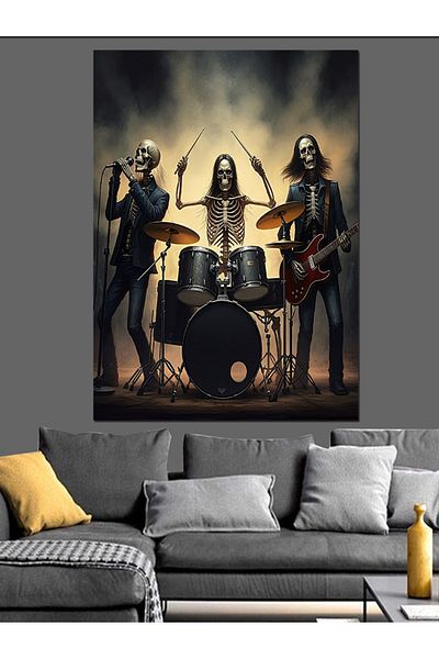 Tablomega Pânză Decorativă Rock Band - Lemn MDF