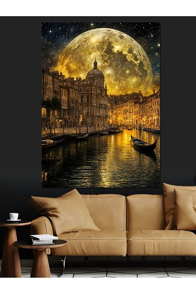 Tablomega Pânză decorativă Dolunay City - Lemn MDF
