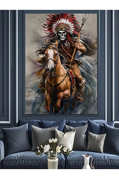 Tablomega Pânză decorativă indiană - Lemn MDF