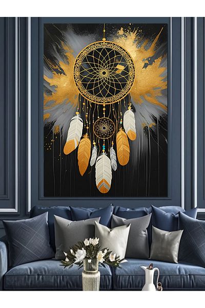 Tablomega Dream Catcher Decorative Canvas - Mdf Wooden Table