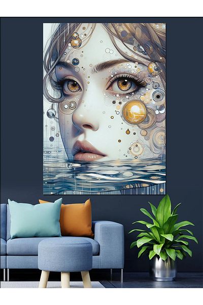 Tablomega Tear Woman Decorative Canvas - Mdf Wooden Painting
