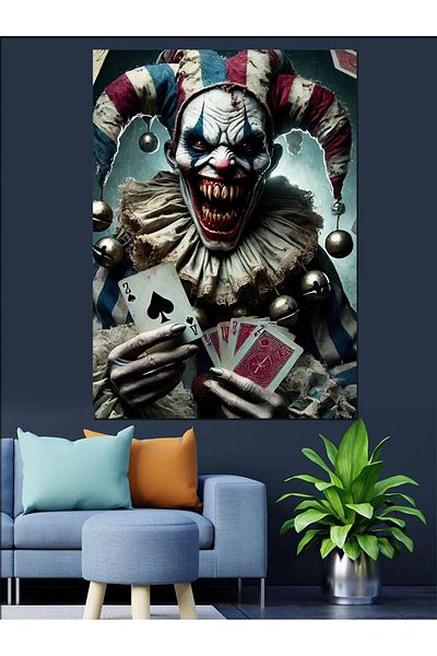 Tablomega Pânză decorativă Joker Clovn - Lemn MDF