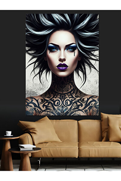 KanvasSepeti Portret gotic de femeie Pictură decorativă în ulei Texturată Pân...