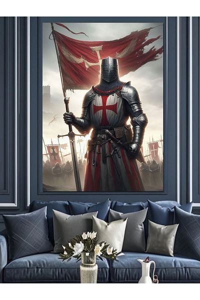 Tablomega Pânză Decorativă Cavaler - Lemn MDF