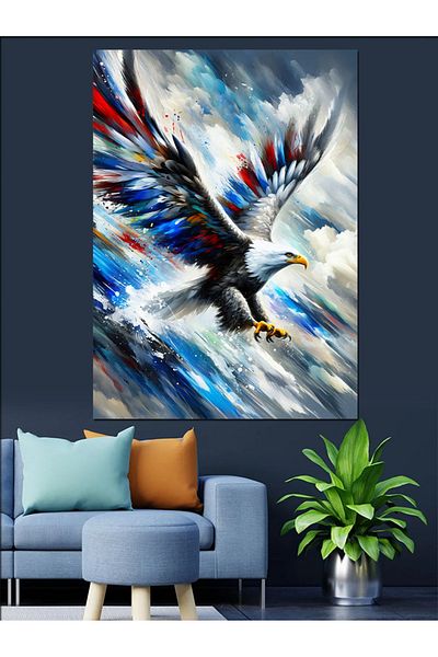 Tablomega Pânză decorativă Flying Eagle - Lemn MDF