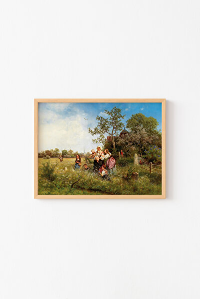 epiqart A Spring Landscape - Wooden Patterned Frame