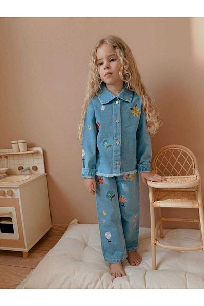 WARDA Girl's Double Jeans Suit
