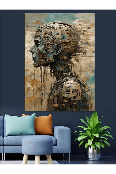 Tablomega Digital Face Decorative Canvas - Mdf Wooden Painting