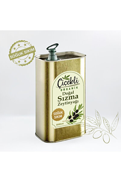 ÇİCEKLİ ORGANİK DOĞAL SIZMA ZEYTİNYAĞI
