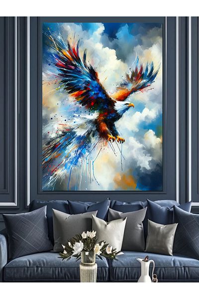 Tablomega Pânză decorativă Color Flying Eagle - Lemn MDF