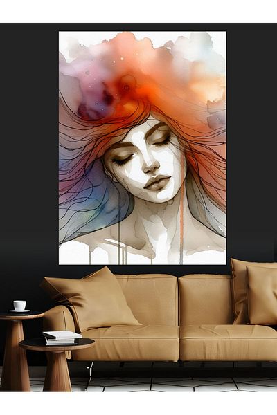 Tablomega Colorful Hat Decorative Canvas - Mdf Wooden Painting