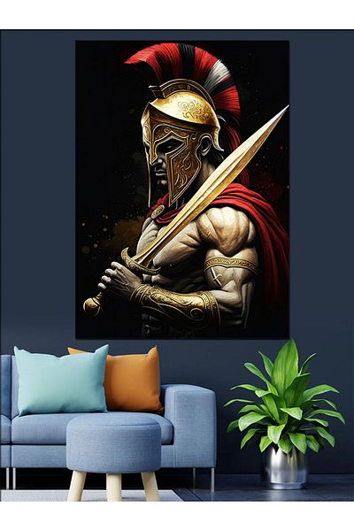 Tablomega Spartan Decorative Canvas - Mdf Wooden Table