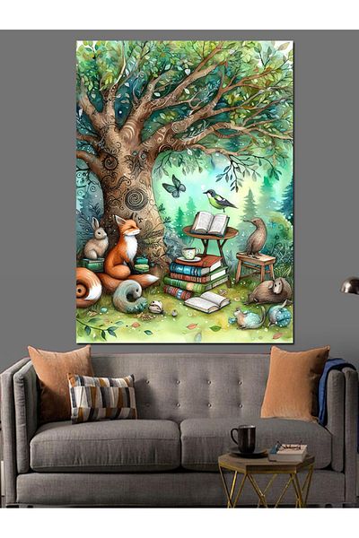 Tablomega Pânză decorativă Fairy Tale Forest - MDF Lemn
