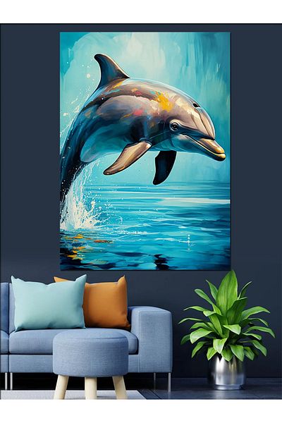 Tablomega Pânză decorativă Suda Dolphin - Lemn MDF