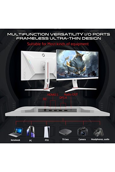 GAMEON GOA24FHD360IPS Artic Pro Series, 24 Inch Gaming Monitor, FHD, 360Hz, 0.5ms, HDMI 2.1, IPS, White