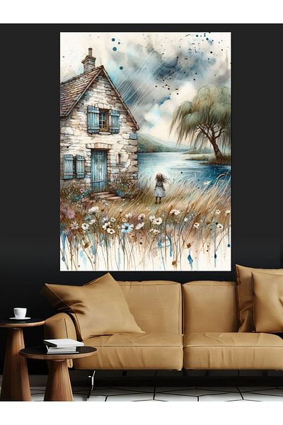 Tablomega Window and Dove Decorative Canvas - Mdf Wooden Painting