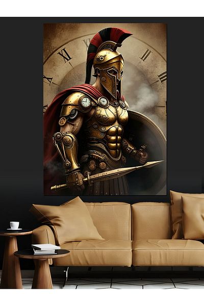 Tablomega Gladiator of Time Decorative Canvas - Mdf Wooden Painting