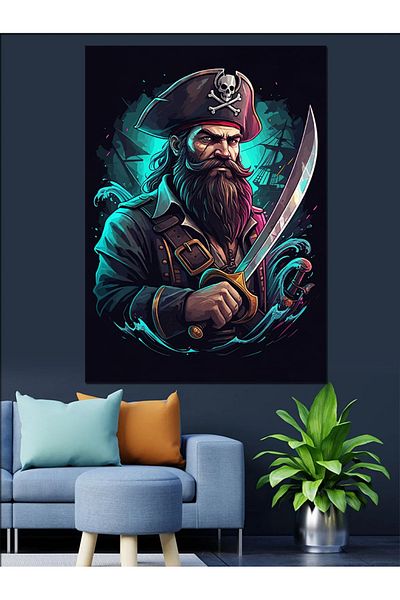 Tablomega Pânză Decorativă Căpitan Pirat - Lemn MDF