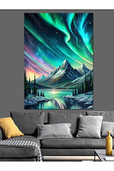 Tablomega Pânză decorativă Northern Lights - Lemn MDF
