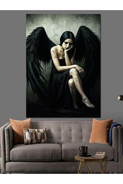 Tablomega Angel Decorative Canvas - Mdf Wooden Painting