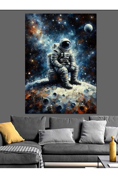 Tablomega Astronaut în spațiu Pânză decorativă - Lemn MDF
