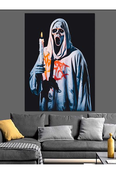 Tablomega Masked Killer Decorative Canvas - Mdf Wooden Painting