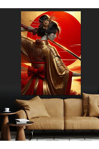 Tablomega Pânză Decorativă Samurai Femei - Lemn MDF
