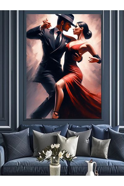 Tablomega Pereche Tango Pânză Decorativă - Lemn MDF