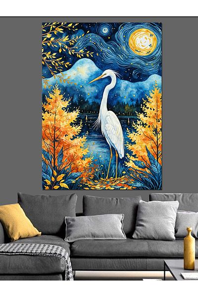 Tablomega Eagle Bird in the Forest Decorative Canvas - Mdf Wooden Painting