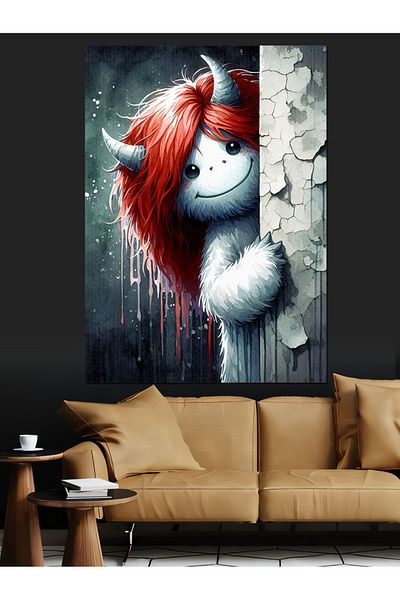 Tablomega Cute Creature Decorative Canvas - Mdf Wooden Painting