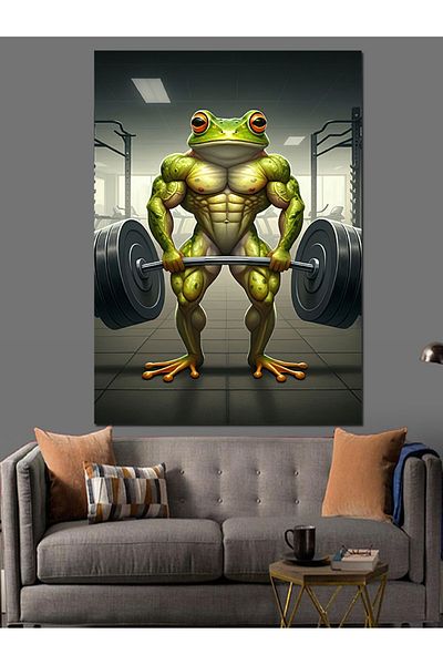 Tablomega Pânză decorativă Broască Musculară - Lemn MDF
