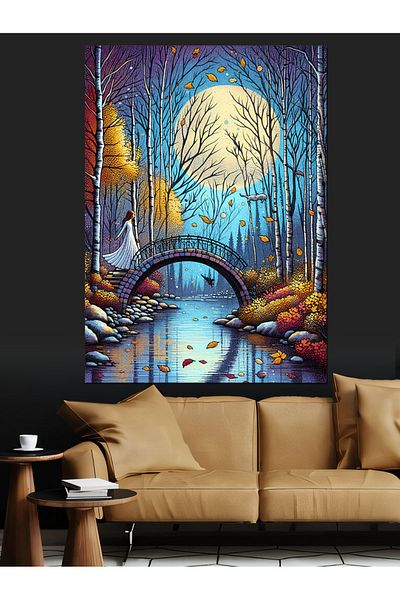 Tablomega Magical Bridge Decorative Canvas - Mdf Wooden Painting