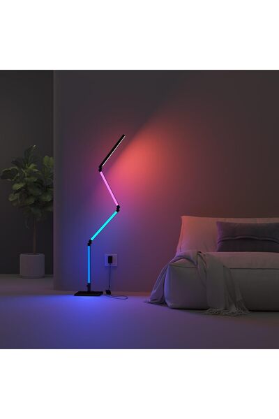 Calex Akıllı LED Ayak Lambası RGBIC, WiFi, Alexa Uyumlu, Müzik Senkron, Dimmable, 16M Renk
