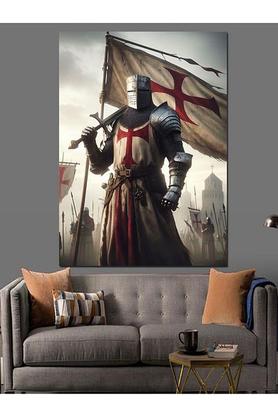 Tablomega Pânză Decorativă Cavaler Crusader - Lemn MDF